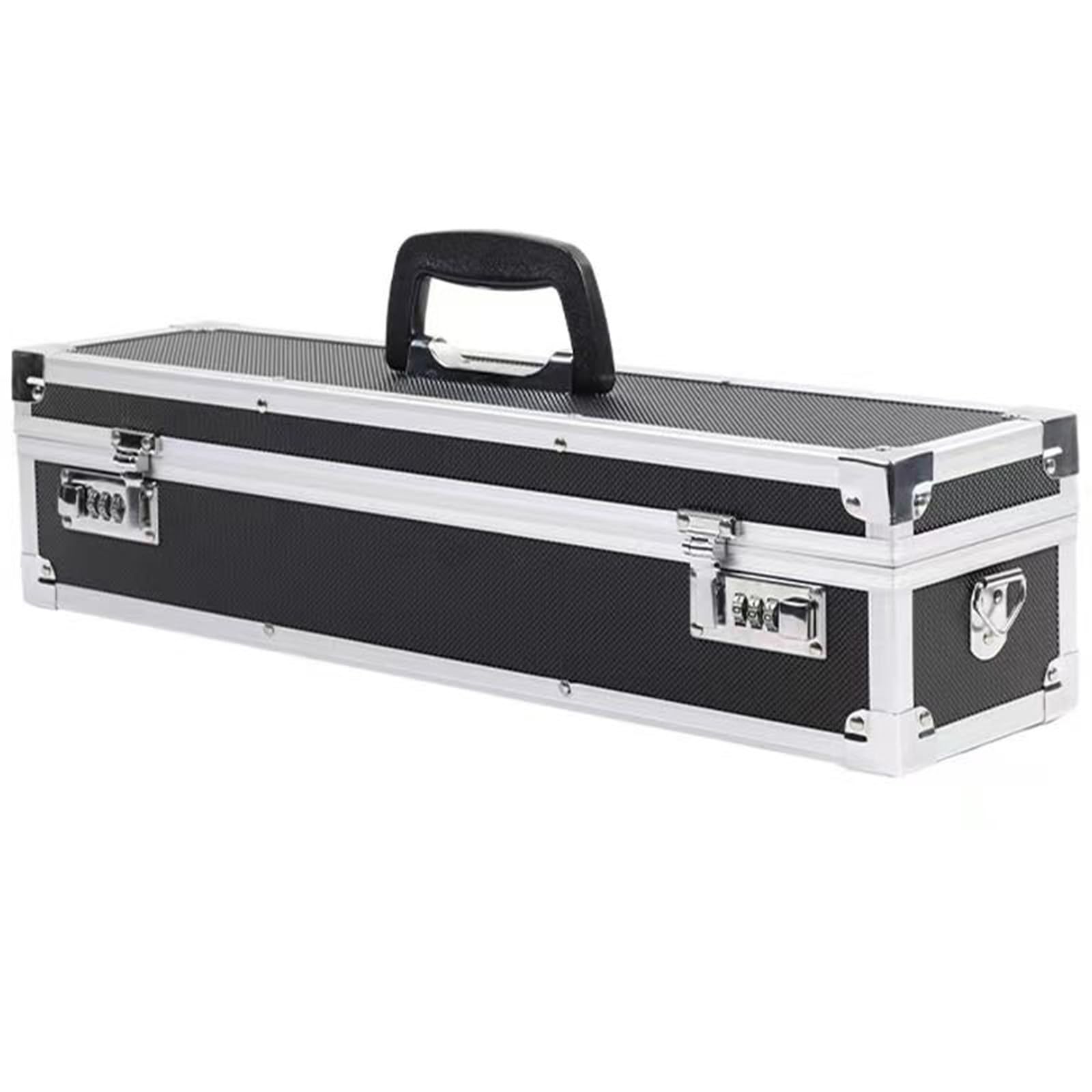Funda rígida de aluminio para cuchillos de chef con cerraduras de doble combinación, organizador portátil de cuchillos, protectores con 8 ranuras que pueden contener herramientas de cuchillos de