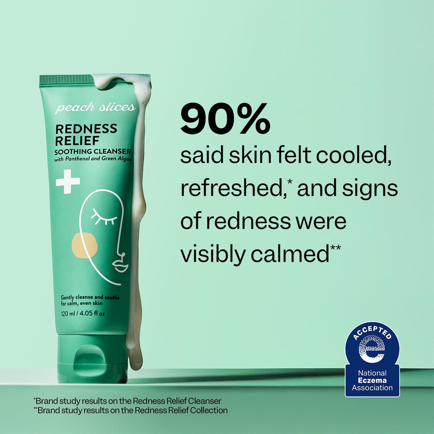 Peach Slices - Redness Relief Soothing Cleanser (4.05 oz) - Gently Cleanse and Soothe - Calm, Even Skin - Panthenol, Green Algae, & Rhodomyrtus - Vegan, Cruelty Free, Korean Skin Care & Beauty - Image 6