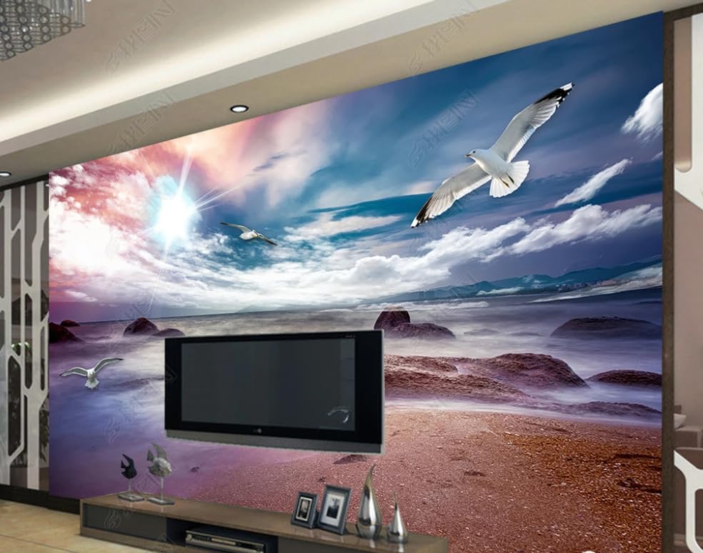 Poster géant mural ciel bleu pour transformer une chambre parentale
