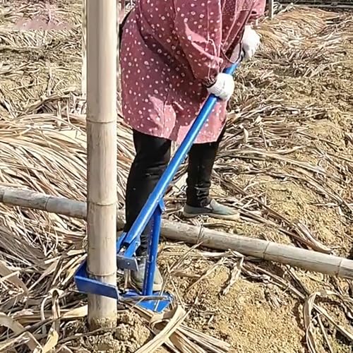 MLYAYE Metal Post Puller for Pulling Out Wood Posts, Broken Fence Post Removal Equipment with Adjustable C-Shaped Buckle & 100cm Long Rod, Effortless Extraction Tool