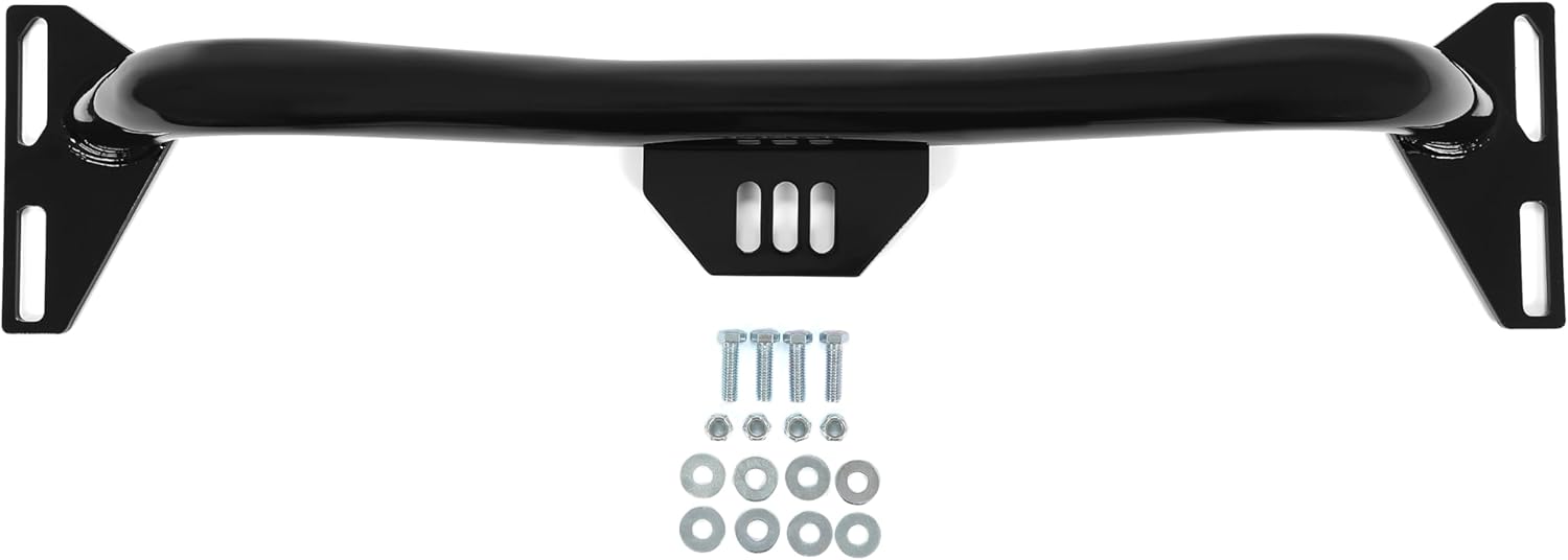 Adjustable Transmission Crossmember Compatible with 1963-1987 Chevy C10 C20 LS LT 2WD Steel Powder Coated Black