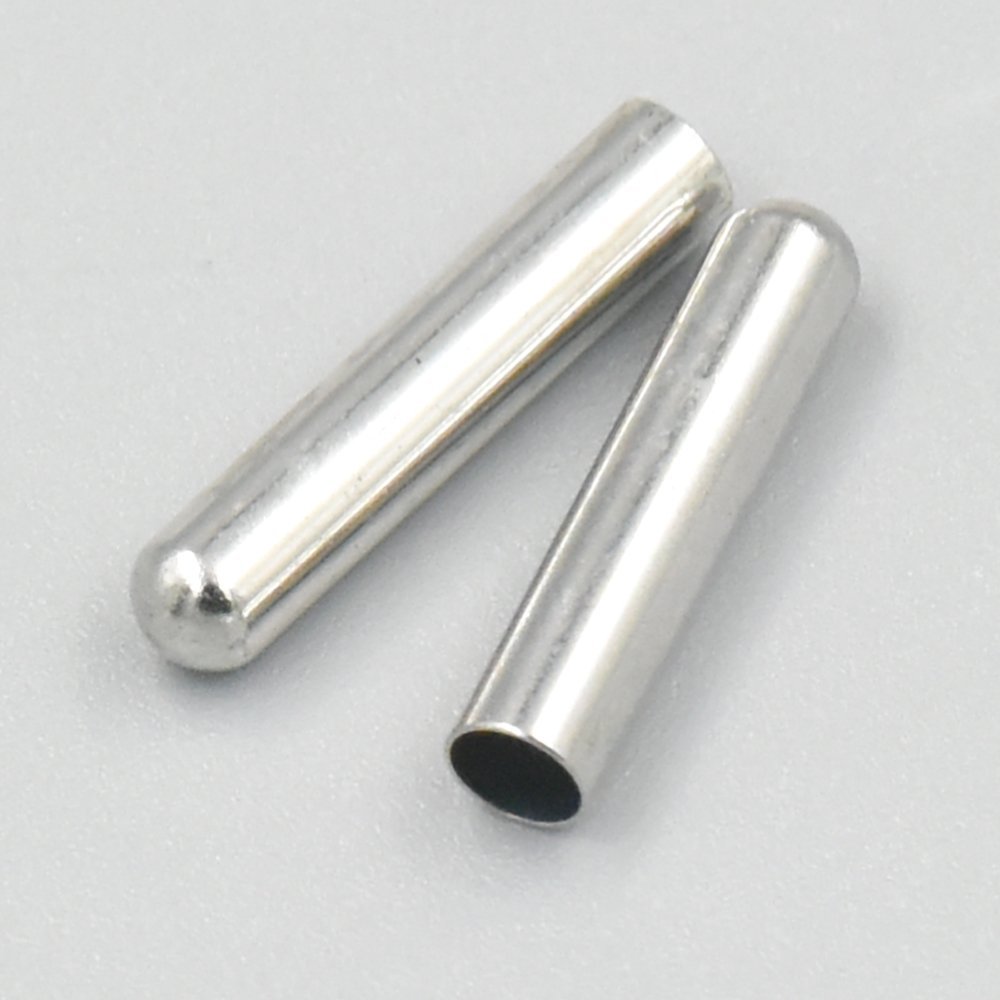 Bluemoona 100 Pcs Shoelace Bullet Metal Ends Aglet Repair Shoe Lace Tips Replacement DIY 4x20mm 3/4"