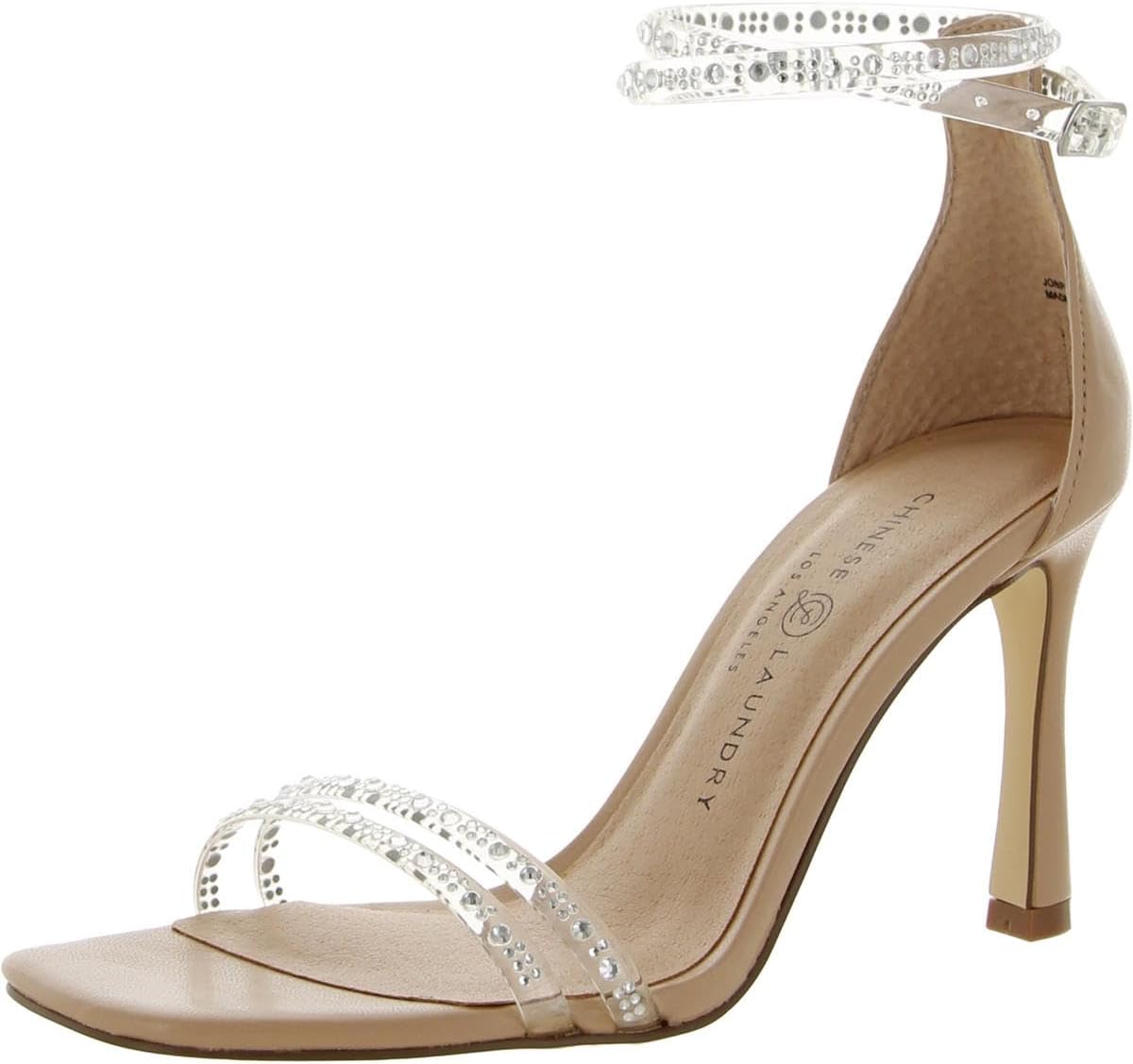 Chinese Laundry Women's January Heeled Sandal, Clear, 8