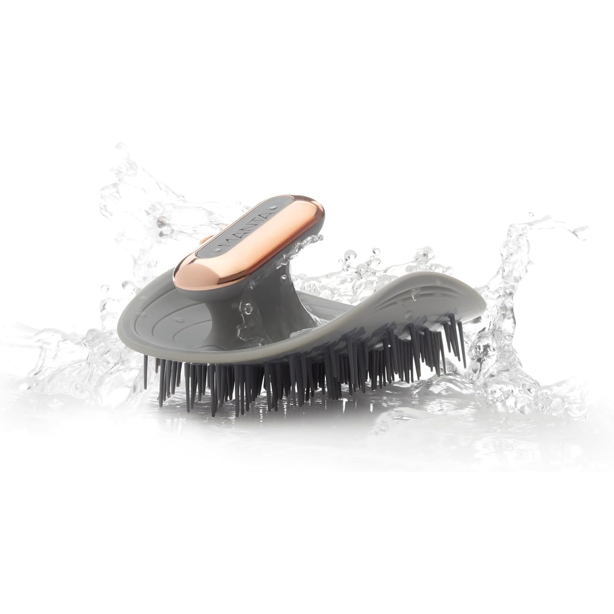 Manta Pulse Hair, Head & Scalp Massager, Shampoo Pennello ed Esfoliante Secco del Cuoio Capelluto, Stimola, Esfolia, Spazzola per capelli Minima Rottura, 100% Impermeabile Doccia Spazzola per Capelli