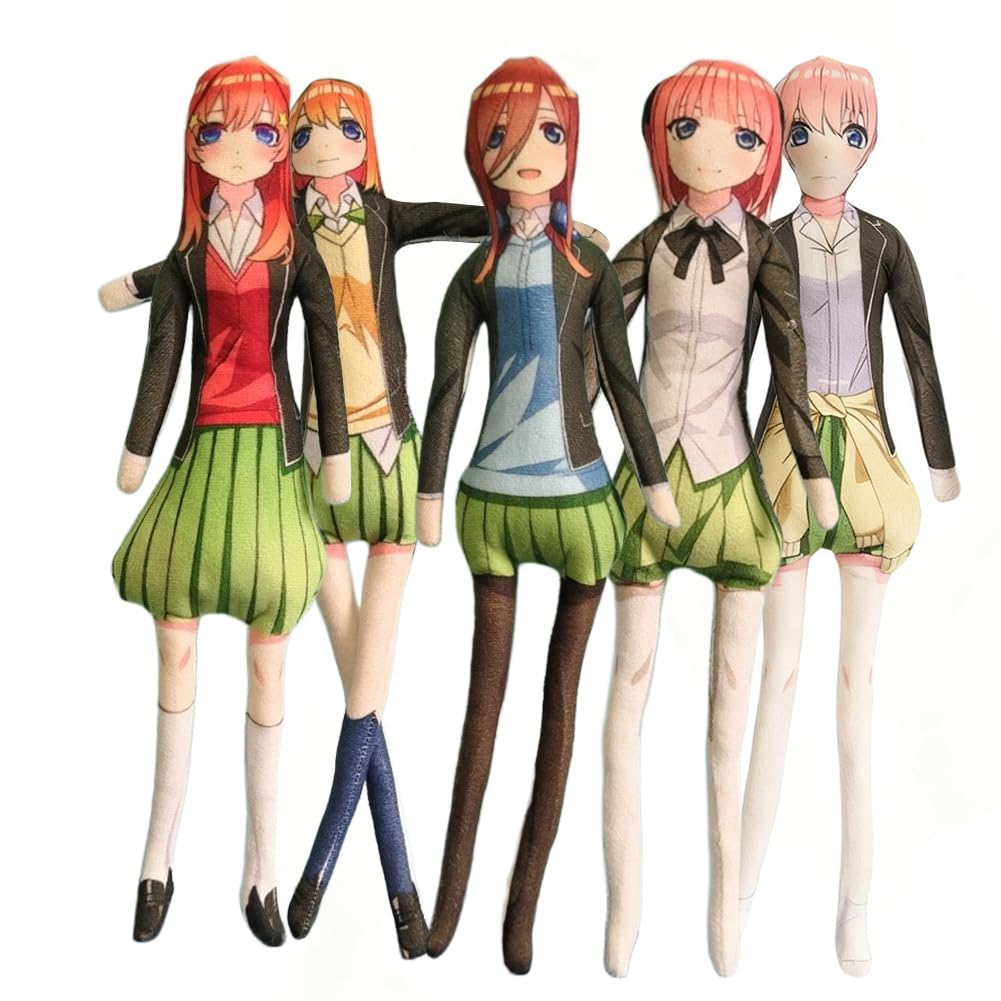 Nakano Miku - Figuras de peluche Nakano Ichika/Nakano Nino/Nakano Yotsuba Anime figuras de acción giratorias, almohada de dibujos animados, figura de anime para decoración del hogar y sofá