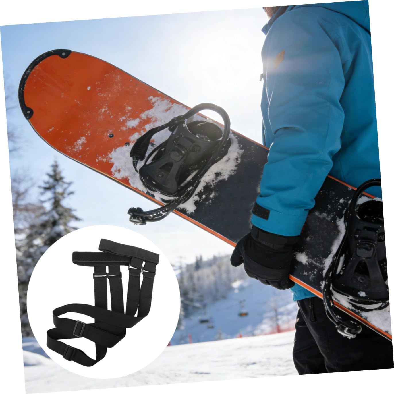 Snowboard Harness Ski Carrying Strap Durable Ski Leash for Boys and Girls Adults Comfortable Material