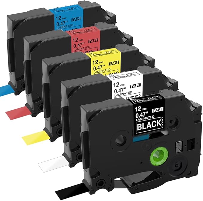 P Touch Label Maker Tape 12mm 0.47 Inch Laminated White