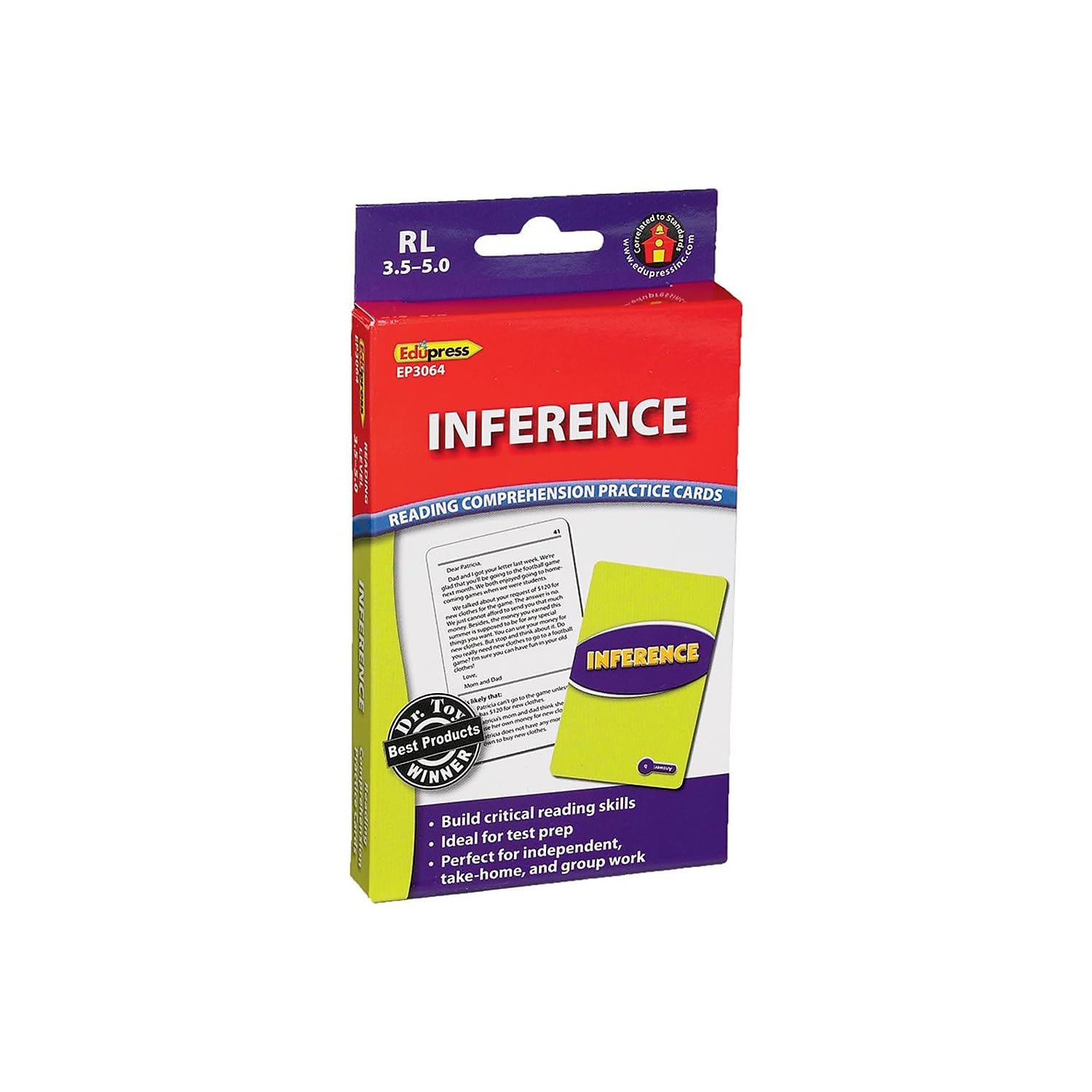 Edupress Reading Comprehension Cards, Inference, Lvl: 3.5-5.0 (EP-3064)
