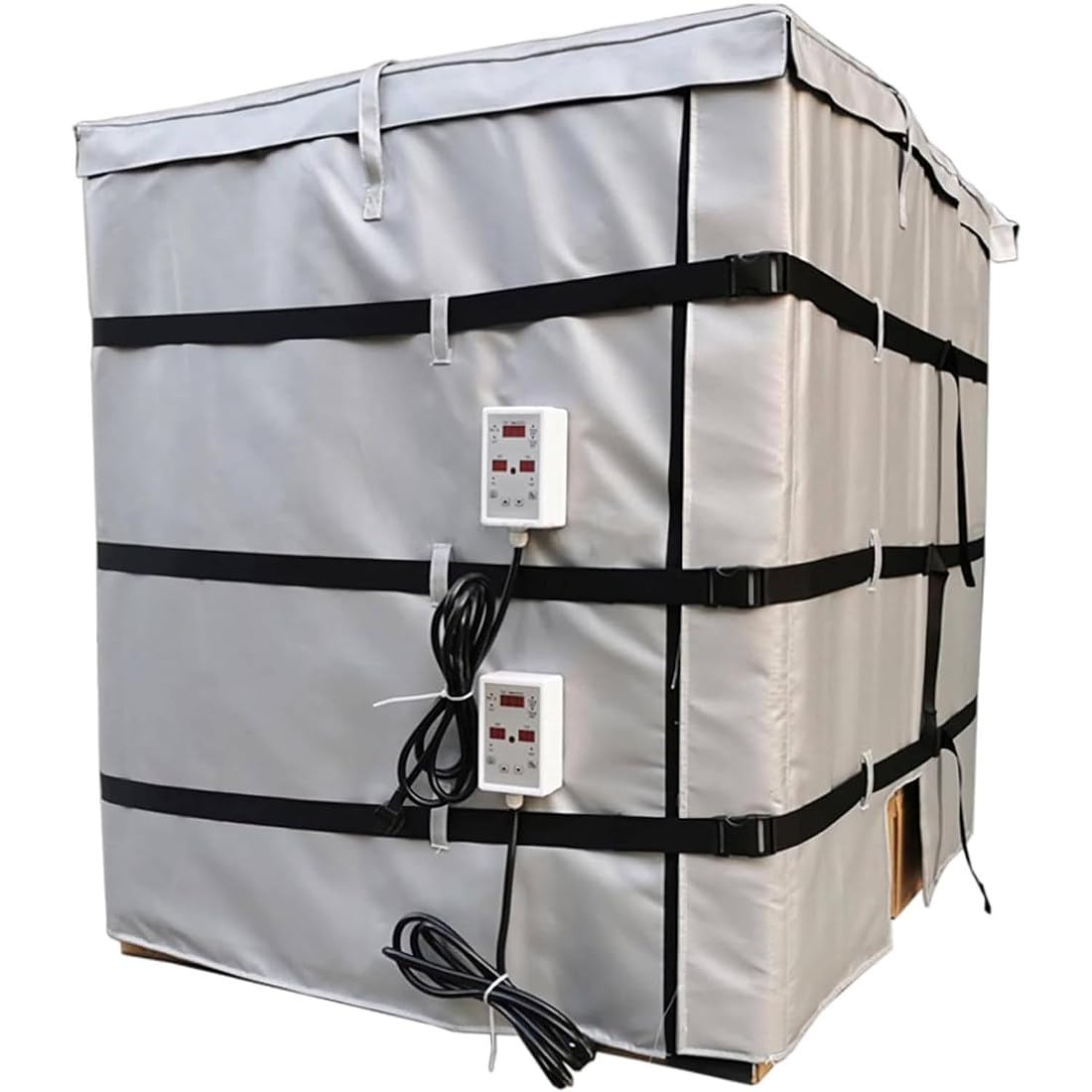 Couverture Chauffante Professionnelle pour IBC 55/275 Gallons - 2 300 W/4 000 W, Ip67 - Chauffage Rapide Et Thermostat Réglable - 20 °f à 375 °f - Veste Chauffante pour IBC,275Gallons/1000l