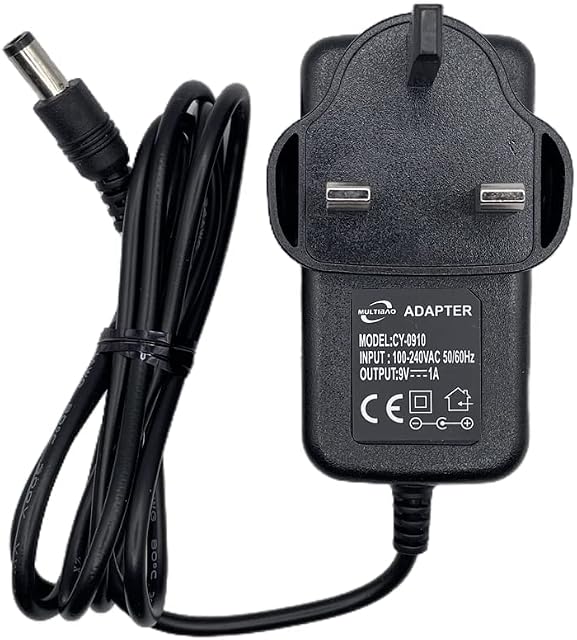 Multibao 9V 1A 1000mA Power Supply AC to DC Power Charger Adapter Replacement Power Supply Adapter 5.5mm x 2.1mm for Led Strips, CCTV System, Cameras
