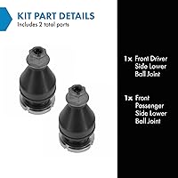 Vista 164 de TRQ, junta de rótula inferior delantera para el lado del conductor y del acompañante