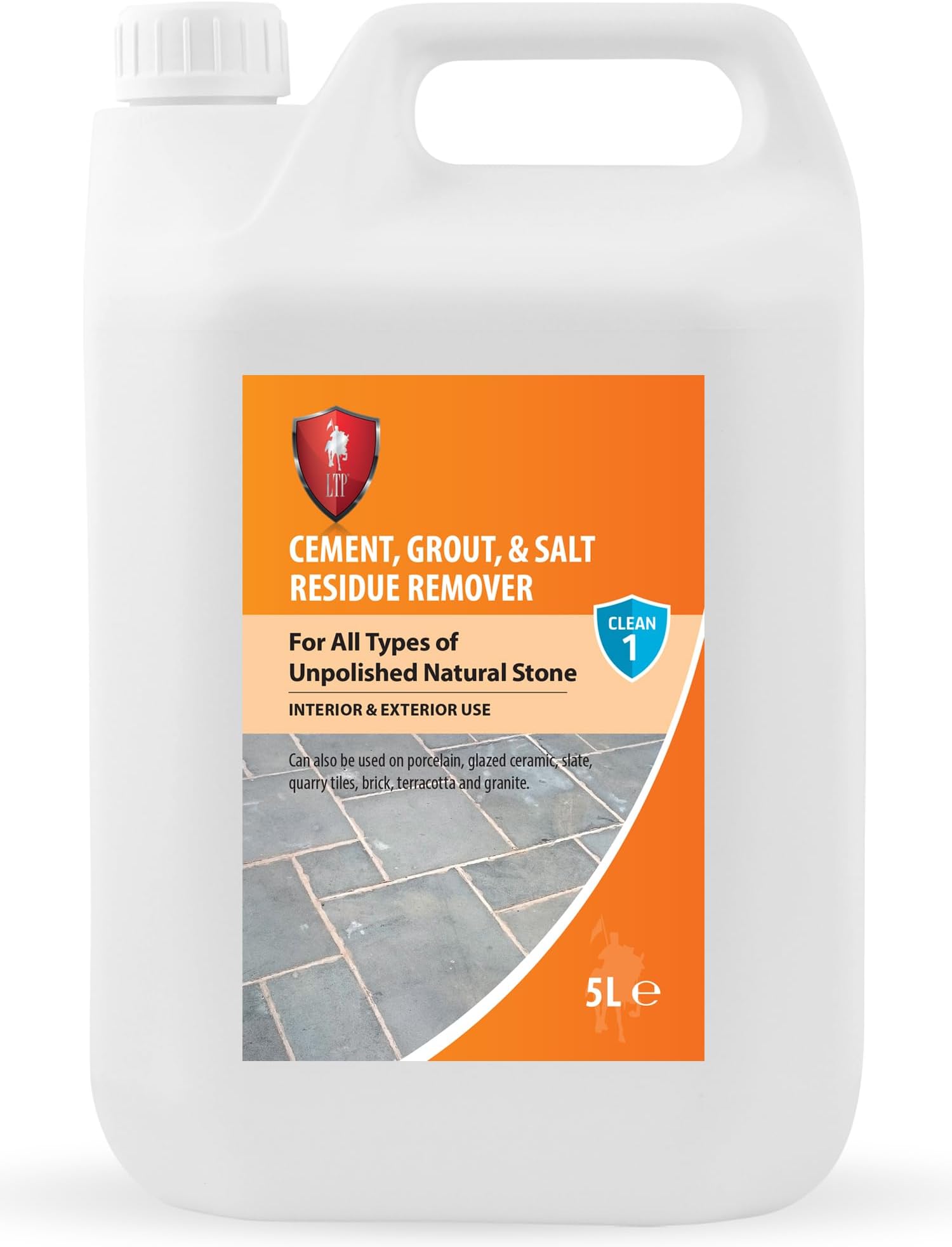 LTP Cement, Grout & Salt Residue Remover. For all types of unpolished natural stone (5L)