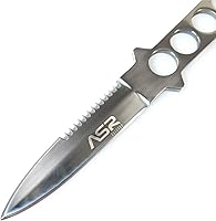 Vista 4 de WarTech Cuchillo de supervivencia de buceo de 8.75 pulgadas con funda para correa de pierna