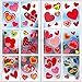 Noverlife Finestre di San Valentino, adesivi fai da te per finestra a forma di cuore, adesivi per finestra a forma di cuore, adesivi statici, per San Valentino, Natale, matrimonio, anniversario