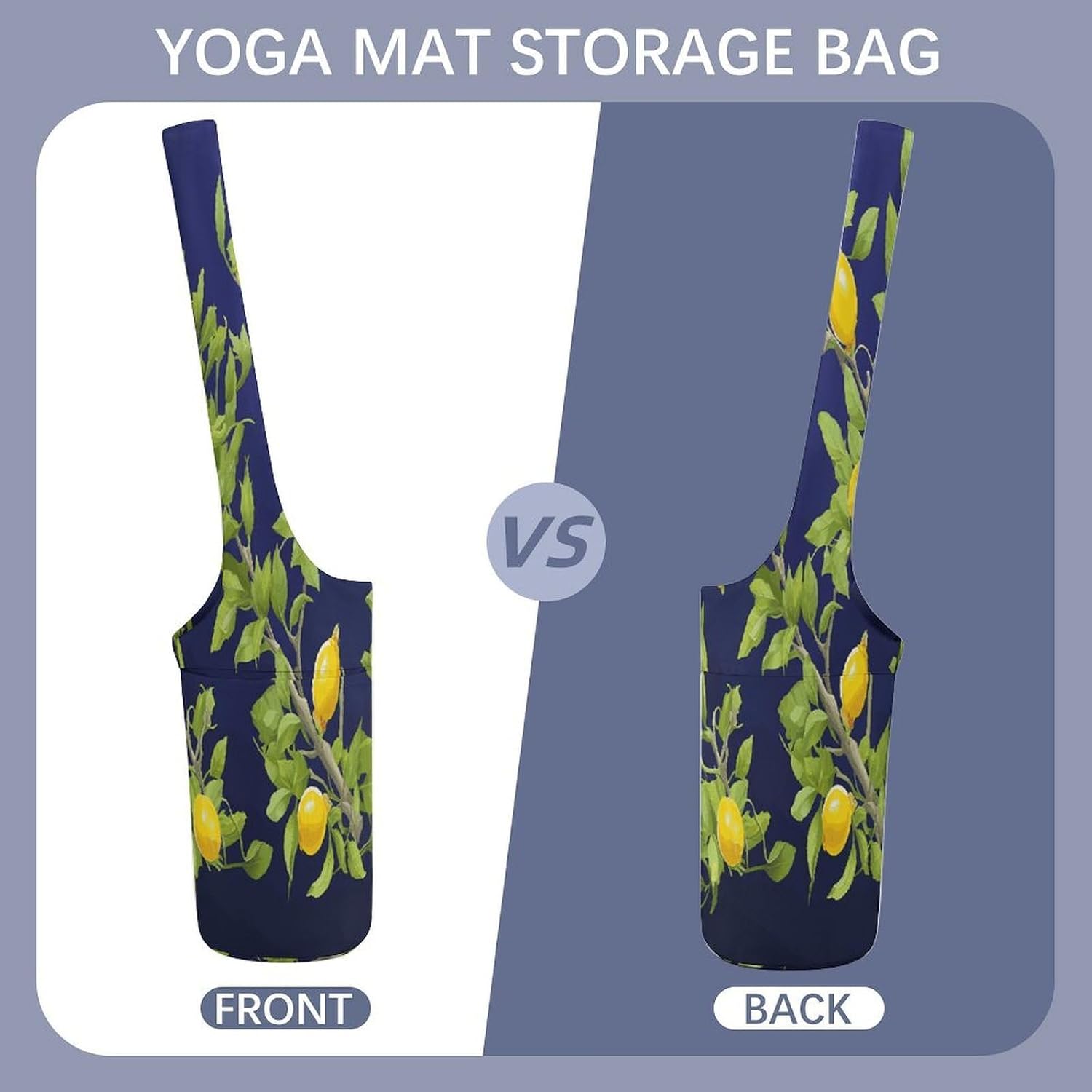 Lemon Tree Canvas Yoga Mat Bag Yoga Mat Carrier image 3