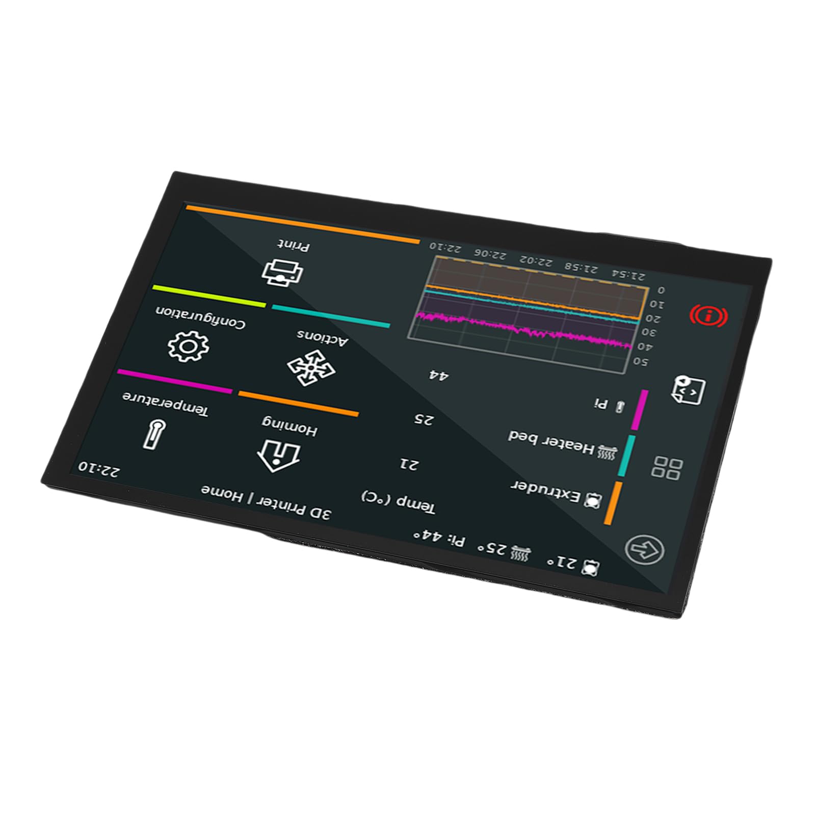 3D-Drucker-Display-Ersatz, 5-Zoll-Touchscreen für 3D-Drucker mit Klarer Visualisierung mit Einer Auflösung von 800 X 480