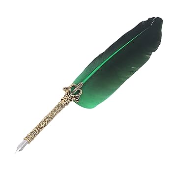 イタリア　羽根ペン Amazon.co.jp: レトロな羽ペン、絶妙な色の亜鉛合金羽ペン耐摩耗