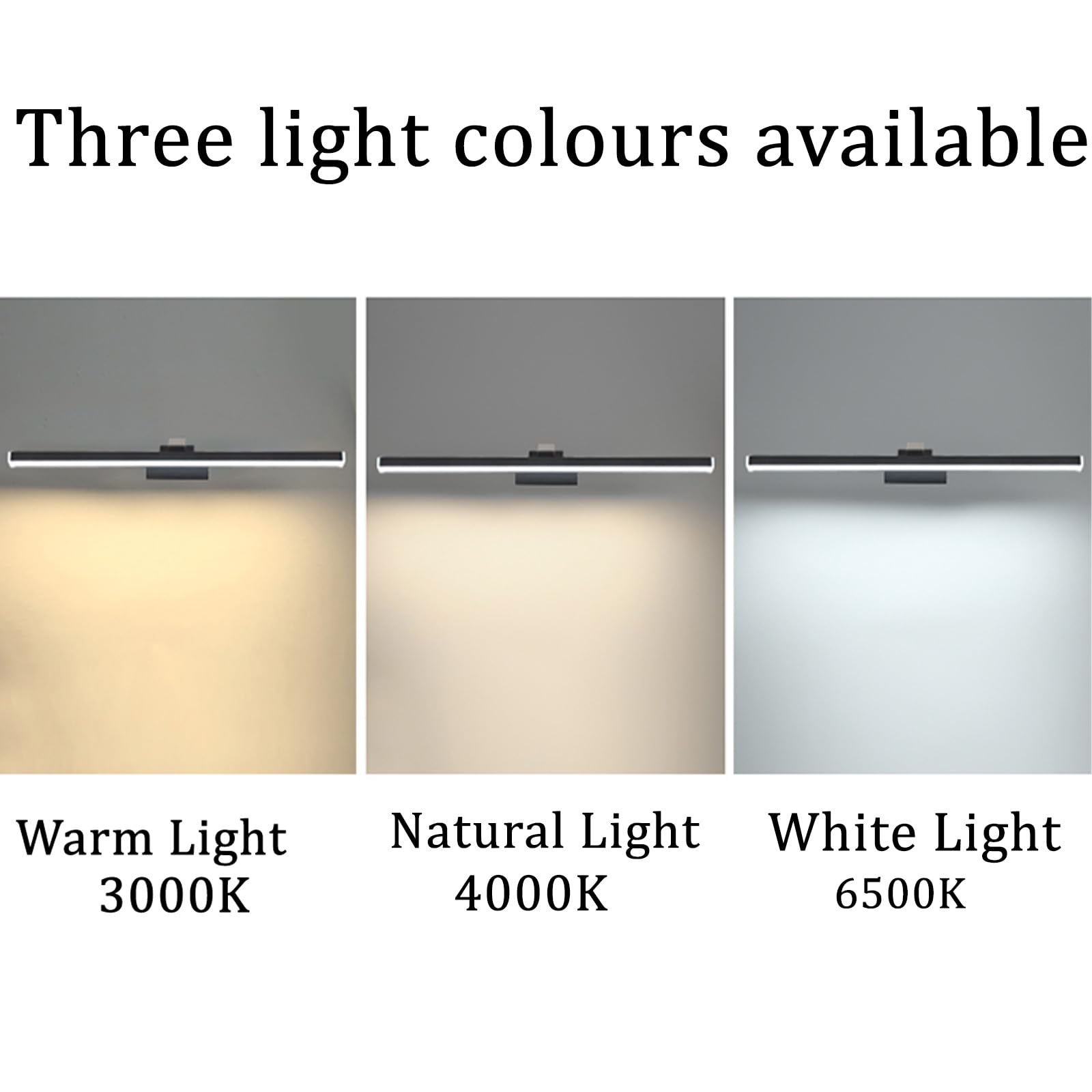 LED Spiegellampe Bad mit Bewegungsmelder Spiegelleuchte 180° Schwenkbar Wandleuchten Badezimmerschrank Lampe Wasserdicht Modern Aluminium Keller Küche Badschrank (Weißes Neutrales Licht,100cm)