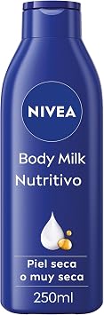 NIVEA Body Milk Nourishing (1 x 250ml) Body Milk Moisturizing 72h Body Cream with Almond Oil and Hyaluronic Acid for Dry Skin