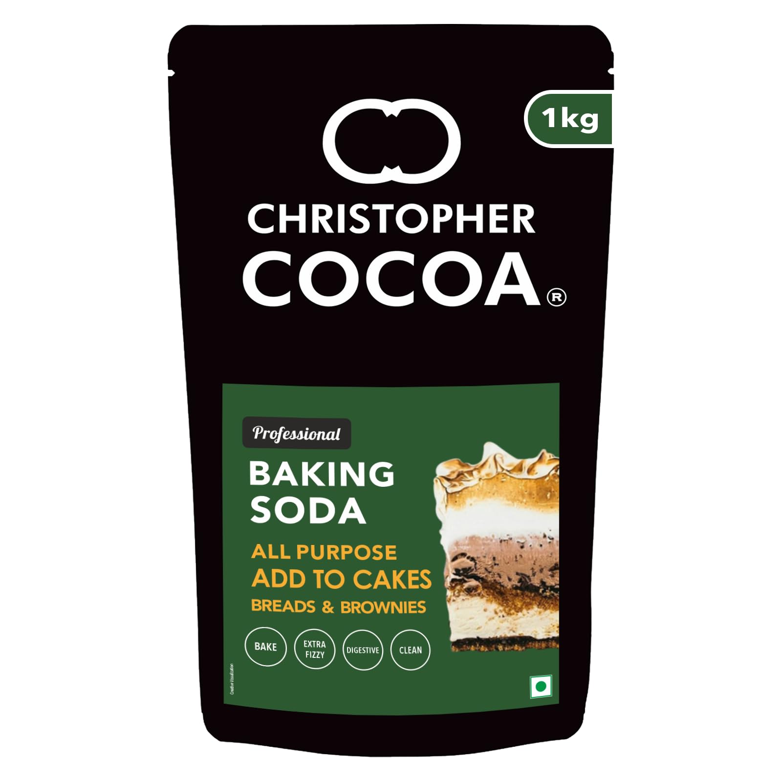 Christopher Cocoa Baking Soda All Purpose 1Kg (Bake Cakes, Cookies, Breads, Brownies)