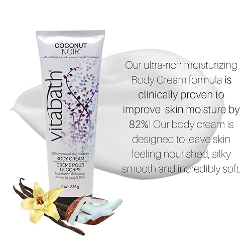 Miniatura 3 de Vitabath Crema corporal, coco negro, 8 onzas líquidas