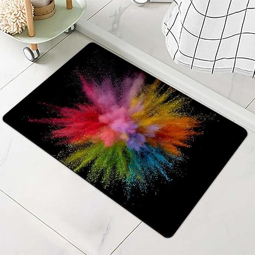 Alfombra de baño antideslizante con hilo de mármol y tierra de diatomeas, súper absorbente, de secado rápido, para baño, bañera, para debajo de la