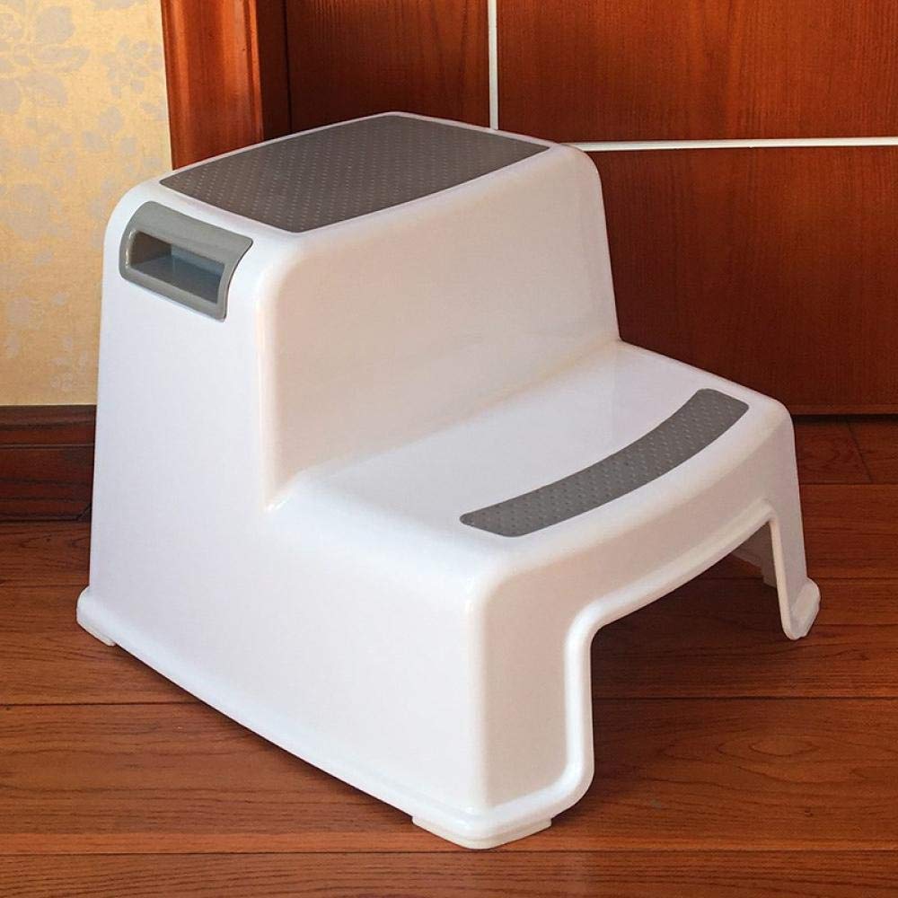 Marchepieds pliant en plastique épais gris lot de 2 pour lavabo