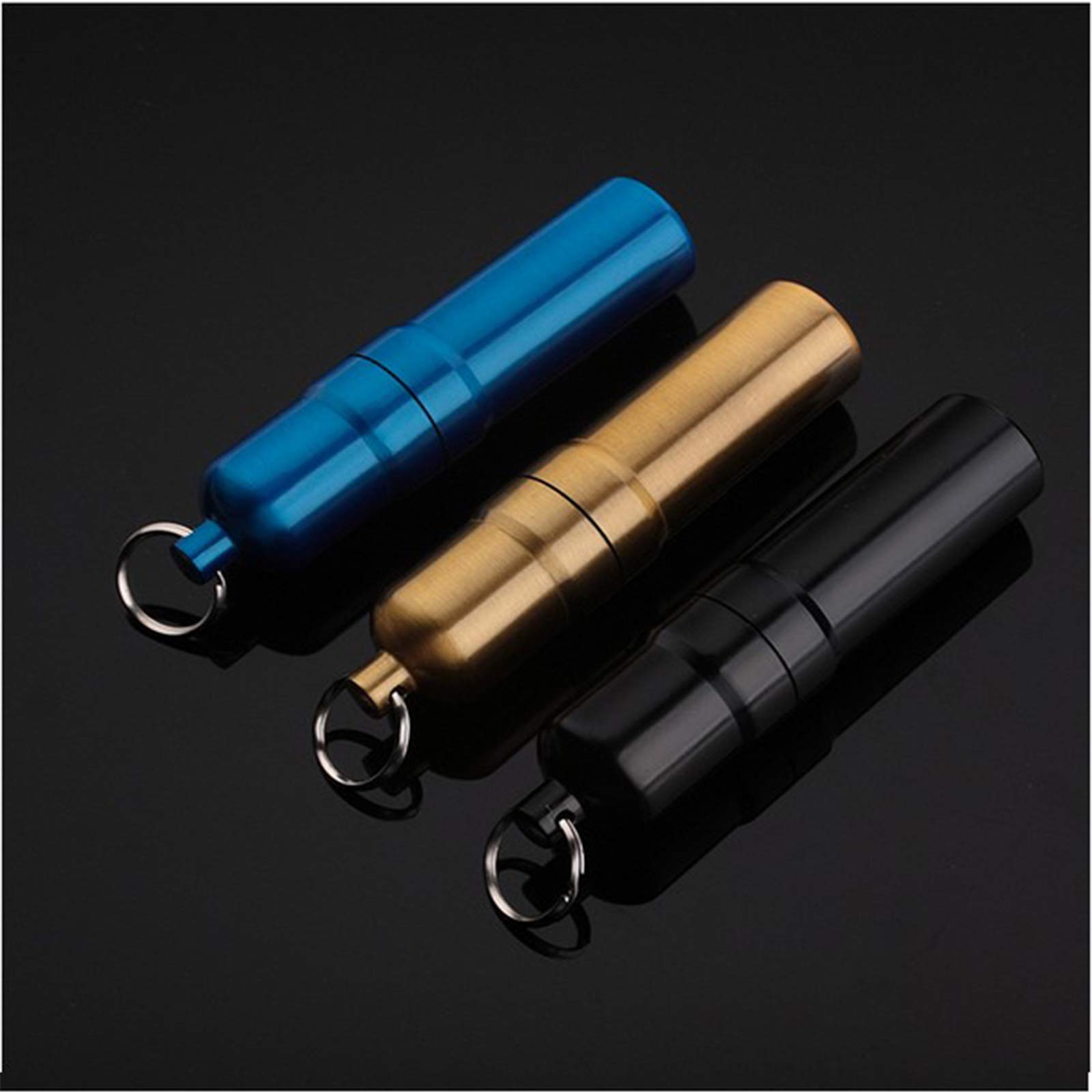 Portasigarette Mini In Alluminio - 2 Pezzi, Impermeabile, Con Portachiavi, Argento - Foto 8