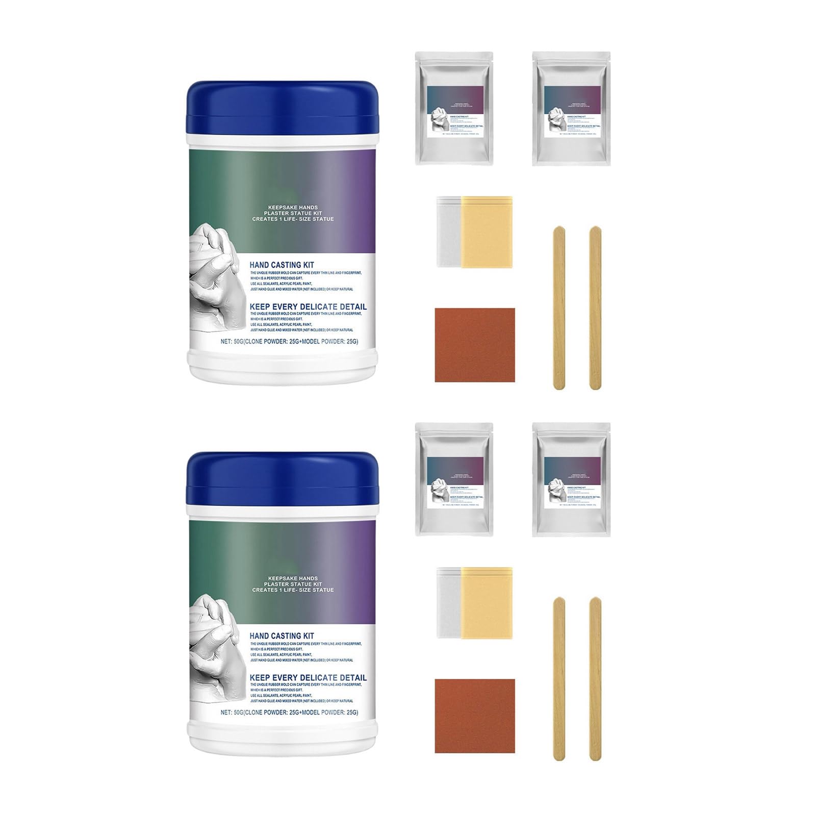 CPAOWEHF Home - Kit de polvos de fundición a mano para parejas o familia con polvo de moldeo, aniversario, recuerdos, escultura, decoración de boda