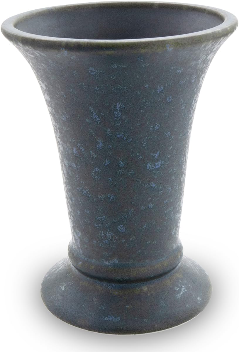 Vase en céramique de Bunzlau décor vert artisanat polonais fait main