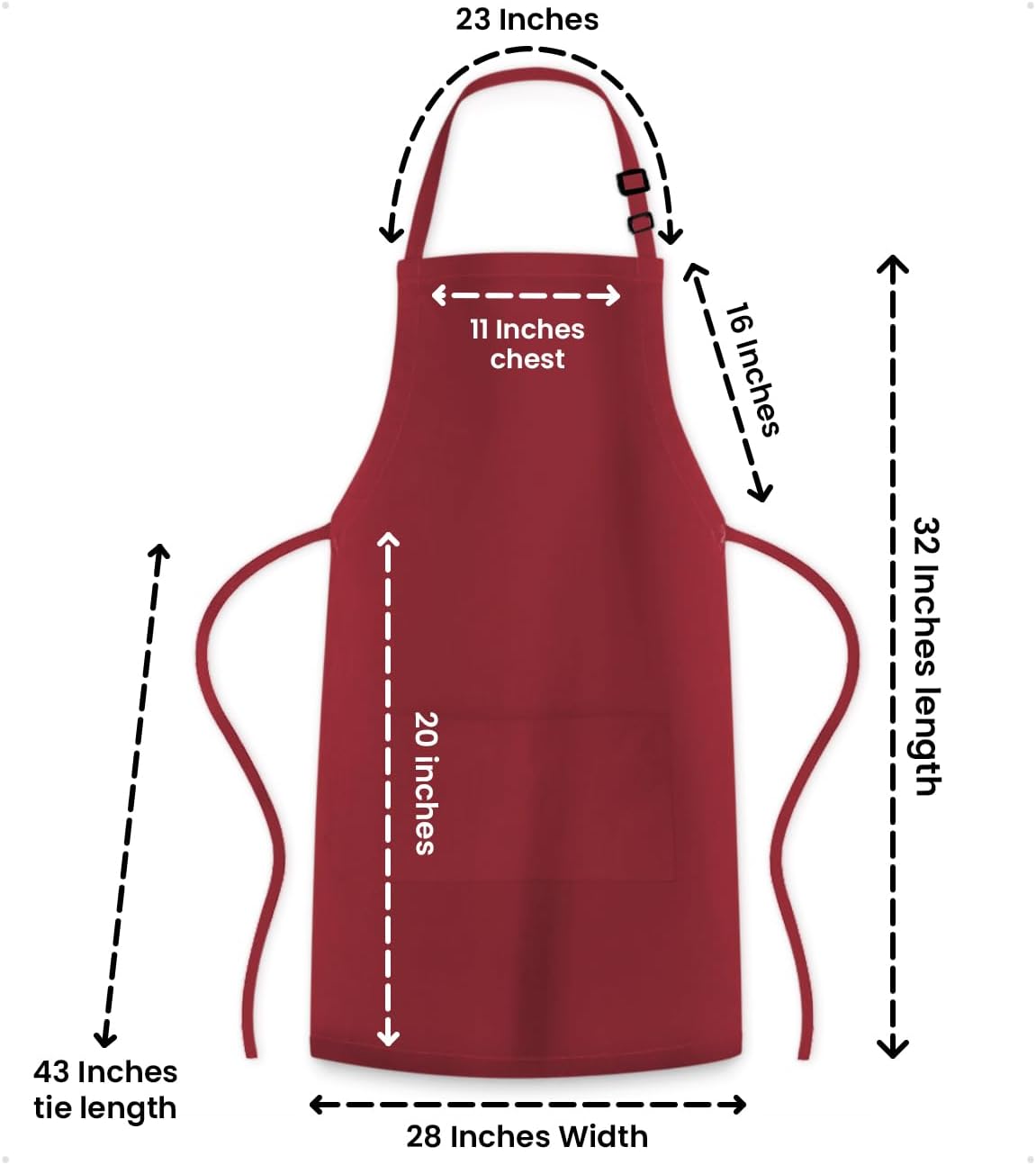 Avalon Kitchen Premium Chef Apron - Waterdrop Resistant 100% Polyester Adjustable Kitchen Aprons for Men Bulk Aprons
