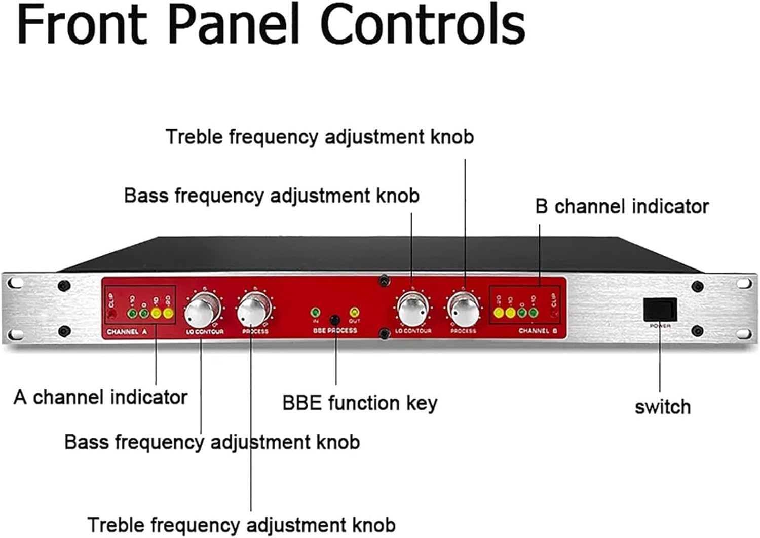 Procesador de audio, excitador de sonido, multiefecto de reverberación digital con ajuste de agudos/graves, para karaoke, escenario, rendimiento