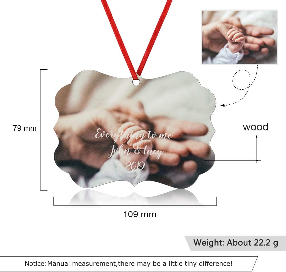 Customized Ornament, Personalized Decorative Hanging Ornaments DIY Photo Unique Decorating Kit Creative Gift Couple Family Pet Dog Cat Owner Christmas Ornament (Round) : Home & Kitchen