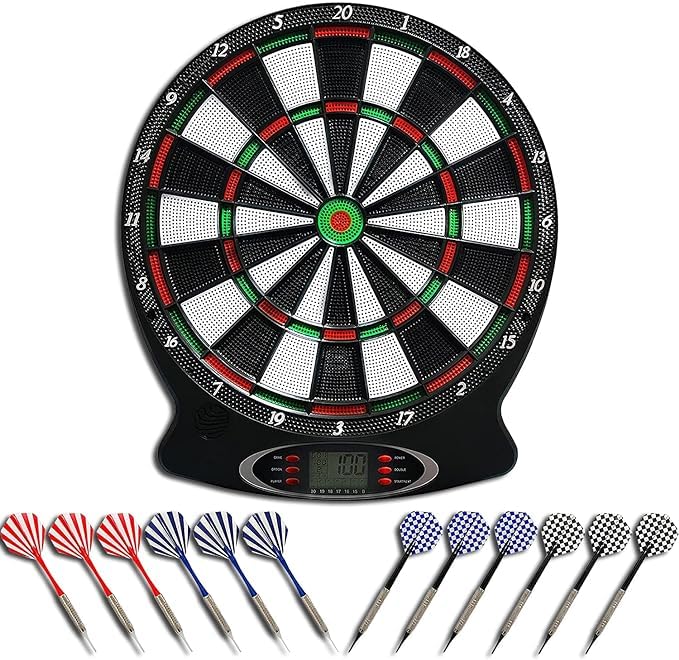 Brovamo Dartscheibe Elektronisch, Elektronische Dartscheibe mit 12...