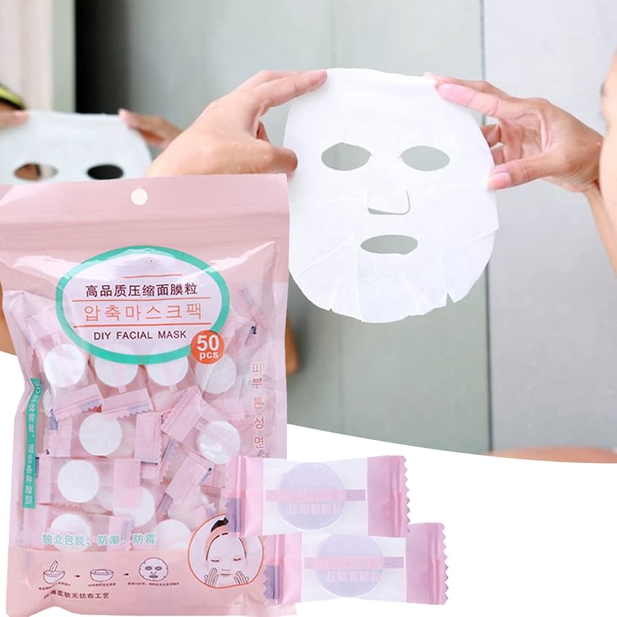 Amazon | 【50枚入り/100枚入り】PUERI 圧縮マスク フェイス