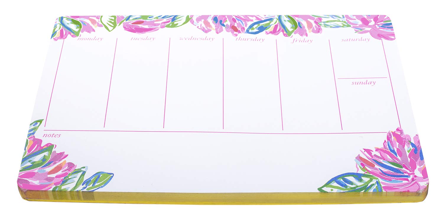 2020 Lilly Pulitzer Undated Weekly Planner Desk Pad, Notepad Includes 52 Sheets for 1 Year of Planning, Totally Blossom