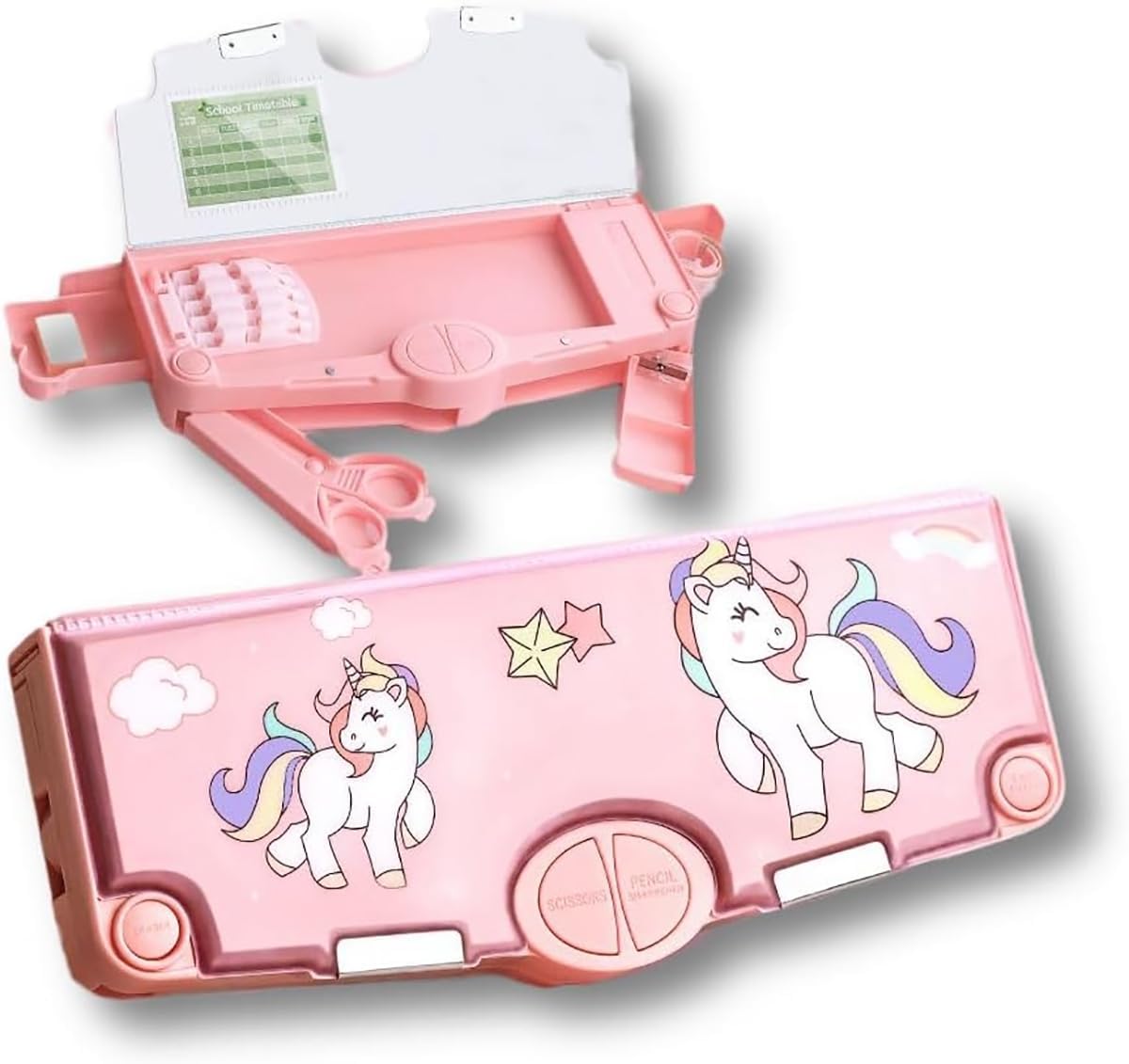 APKEY BRAND Plastic Multifunctional Pencil Box For Kids, Magnetic Pencil Box For Boys And Girls, Pop Up Pencil Box, Pencil Case For Kids (Unicorn Horse),Multicolor (B0CBKJJD6D) Amazon Price History, Amazon Price Tracker