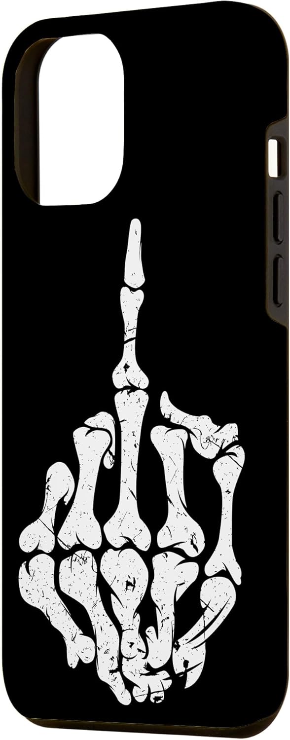 Offensive Biker Middle Finger Skull Case for iPhone 12 Pro Max