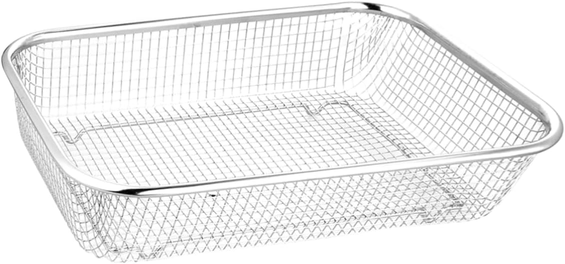 Stainless Steel Drain Basket Rectangular Kitchen Colander for Fruit and Vegetable Washing Strainer Storage Basket for Home Kitchen 12.99 X 9.44 X 2.75 in