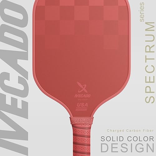 Miniatura 3 de Ivecado Paleta de pickleball de fibra de carbono aprobada por USAPA - Raquetas de bola de pepinillo con núcleo de panal más gruesas, regalo con