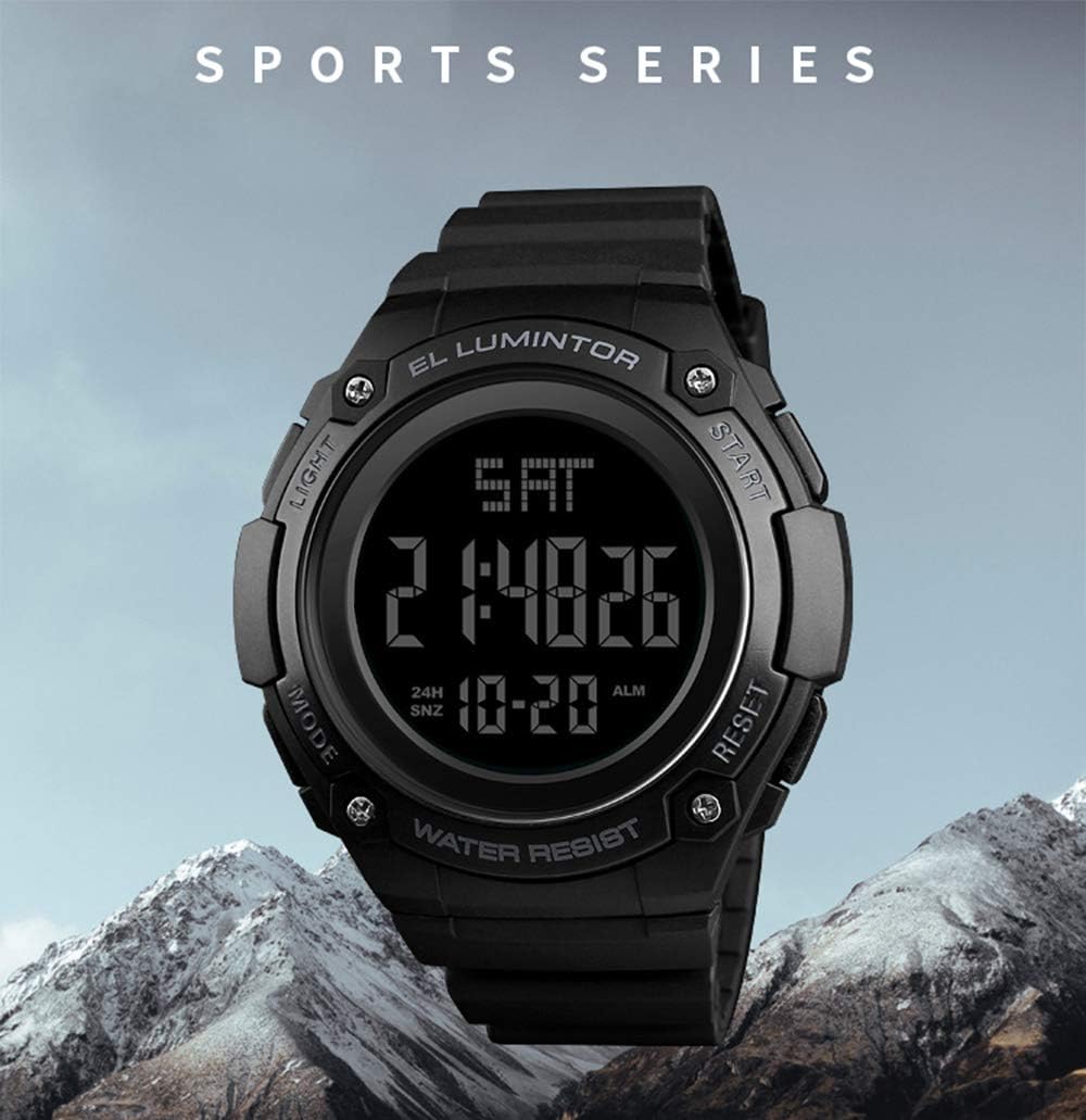 Mens Outdoor Sport Watches Luxury Brand Men LED Digital Watch Waterproof Date Clock Large Dial Military Wristwatch