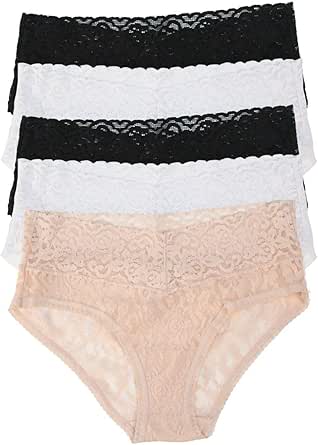 Women's Low Waist Hipster Panties – 5-Pack Stretchy Polyester Briefs, Soft & Breathable Underwear