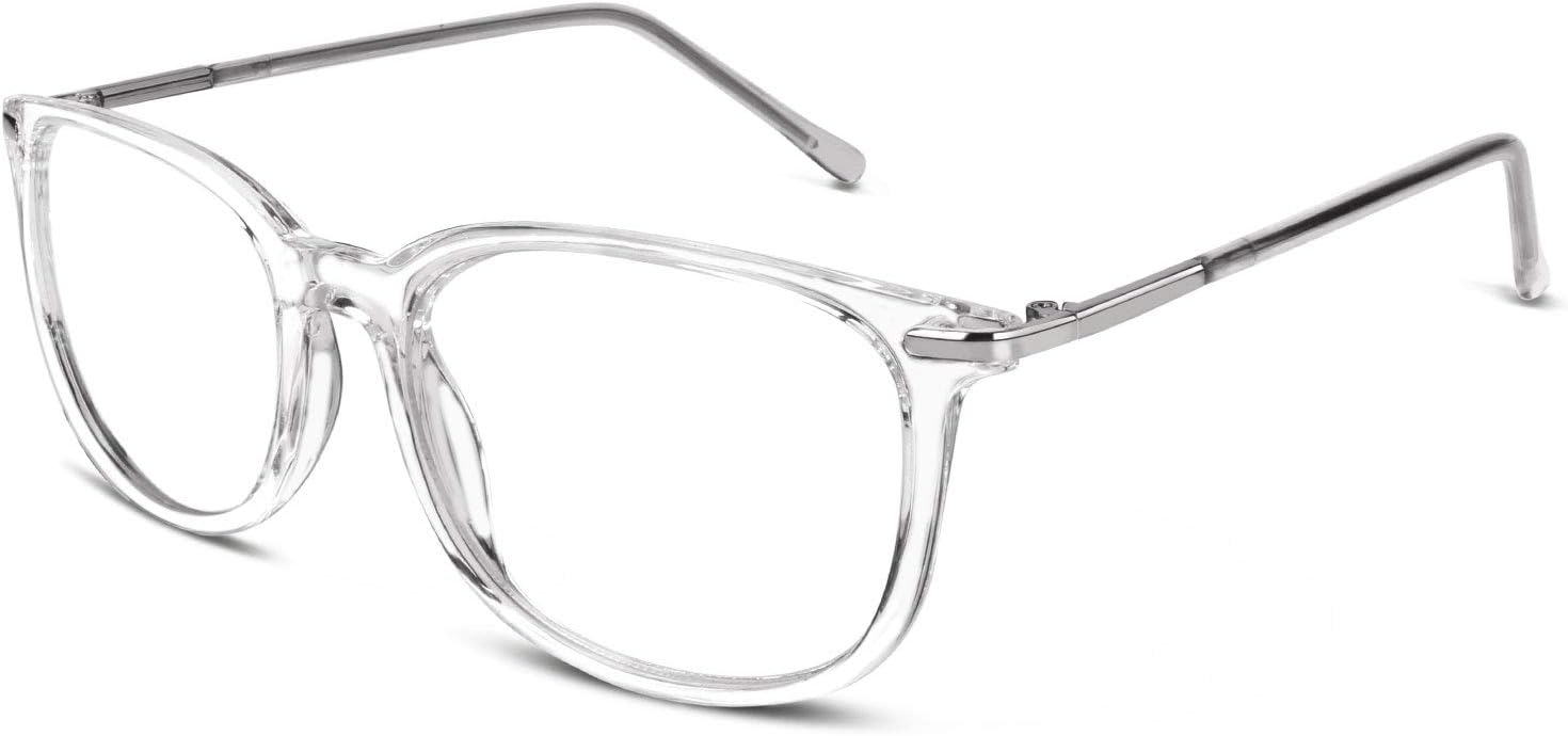 201579 Fashion Metal Temple Horn Rimmed Clear Lens Glasses