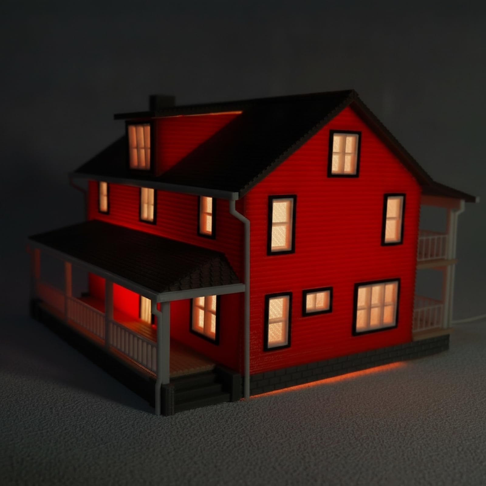 Modellino di Casa con Luci Decorativa Casa in Miniatura Creativa Modellismo per Collezionisti, Modellisti