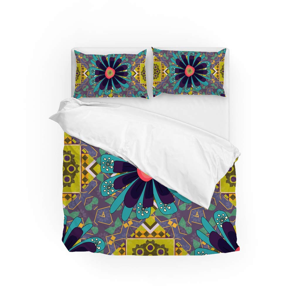 Parure de lit cachemire vintage chic ensemble de lit double haut de gamme en polyester