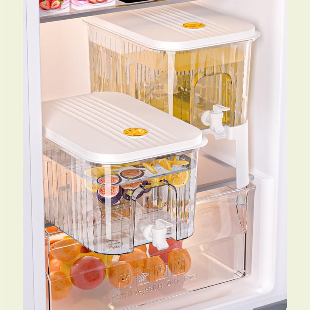 dispenser acqua Dispenser for bevande ghiacciate con secchiello for succhi di frutta, bevande for frigorifero, secchiello for acqua fredda, for feste in casa filtrata(8L)