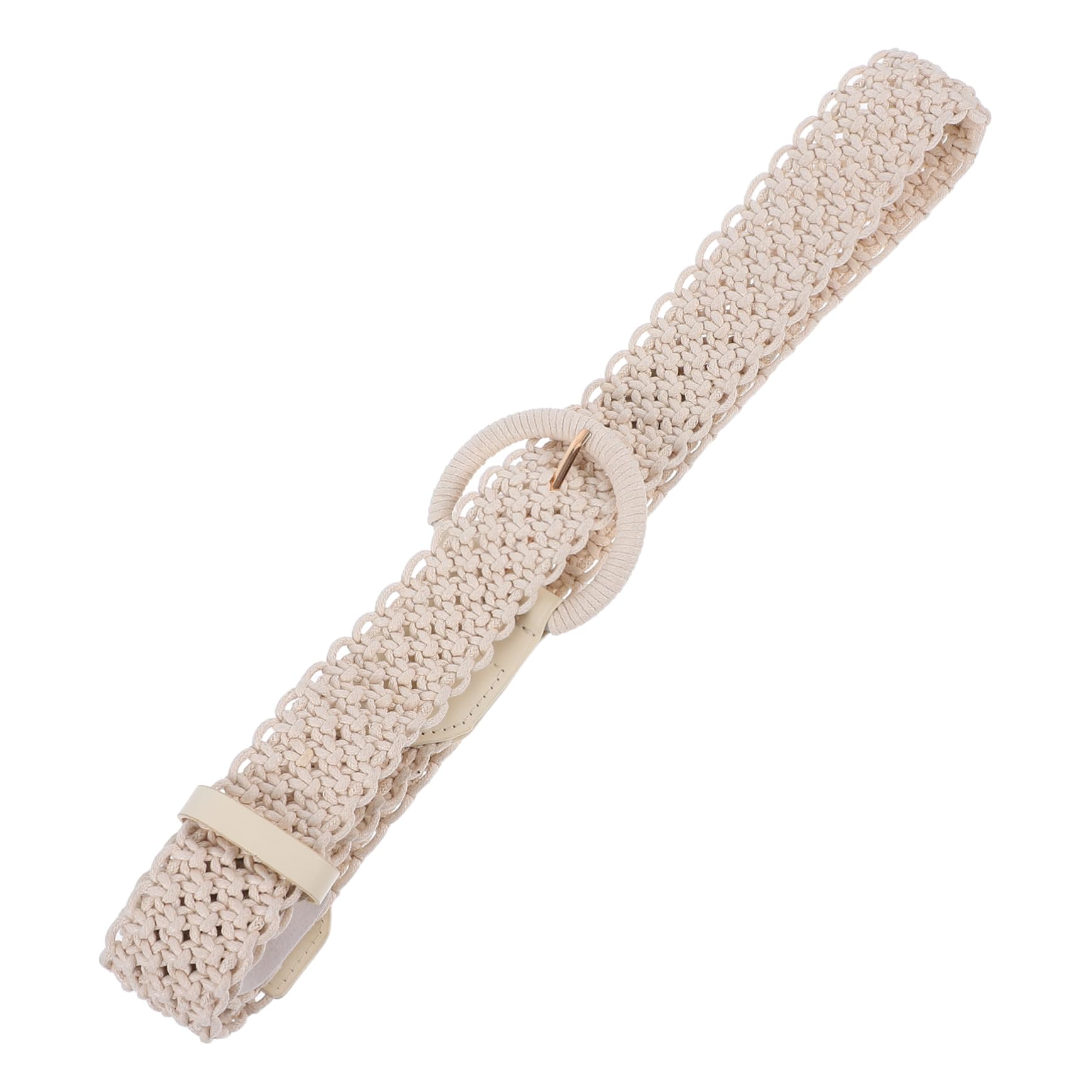 Cintura Boho Intrecciata Regolabile Beige in Poliestere per Donna