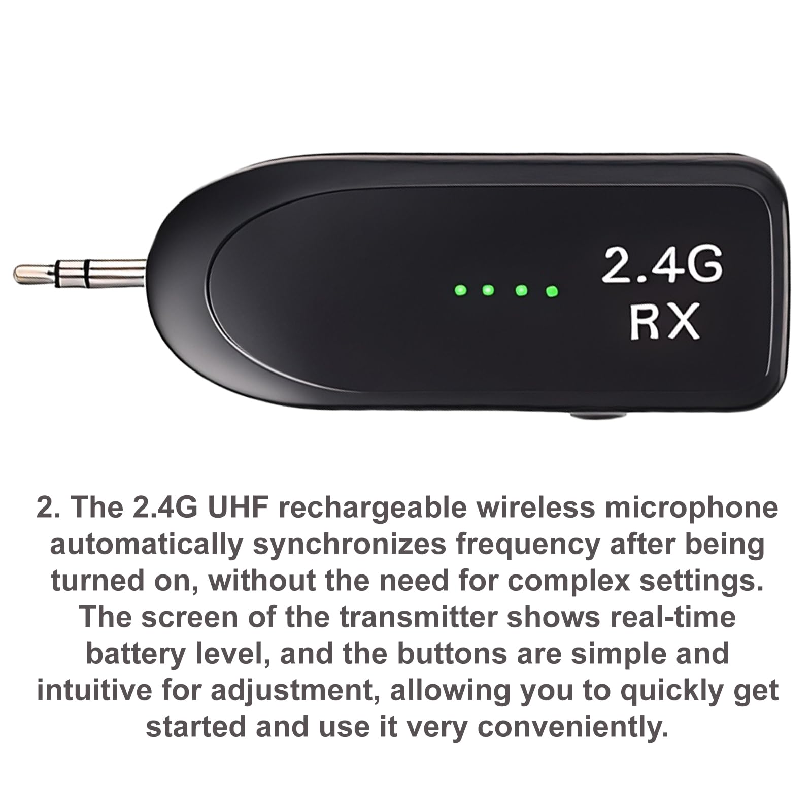 Micrófono inalámbrico con auriculares: Micrófono inalámbrico recargable 2,4G UHF, micrófono sin cables con alcance de 30M, micrófono de cabeza y de mano 2 en 1 para enseñanza