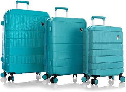 review Heys America Neo 3-Piece Hardside Spinner Luggage Set (Aqua)