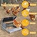XINYI Chicken Treadle Feeder,12 Lbs Metal Treadle Feeder, No Waste & Rodent Proof Chicken Feeder with Weatherproof Lid, Suitable for Bantams, Poultry, Pheasants - 1.7Gallon Capacity